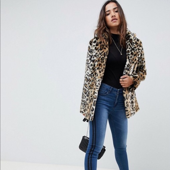 COPY - Asos leopard cheetah print fur coat - Picture 2 of 4